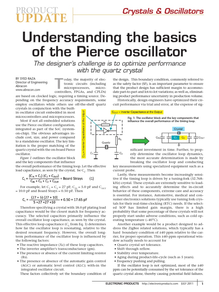 Understanding The Basics of The Pierce Oscillator Update PDF