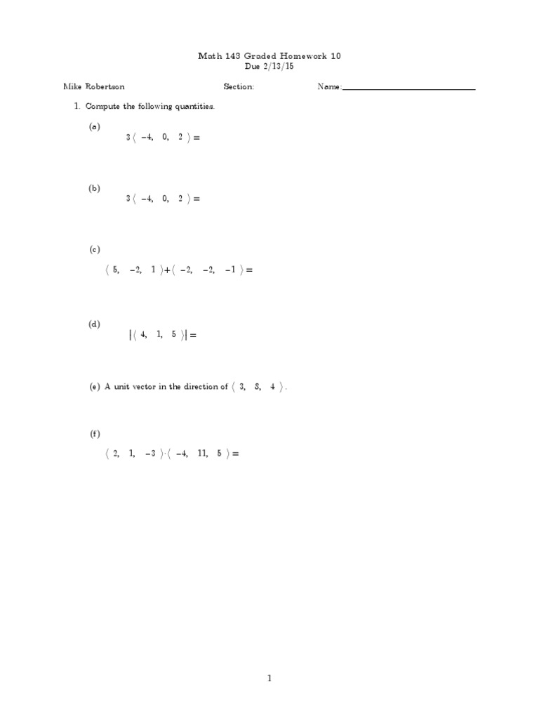 Math 143 Homework 10 Solutions | PDF