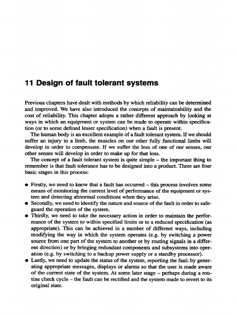 Design of Fault Tolerant Systems | PDF | Fault Tolerance | Central