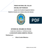 La Desafiante Agenda Ambiental Peruana