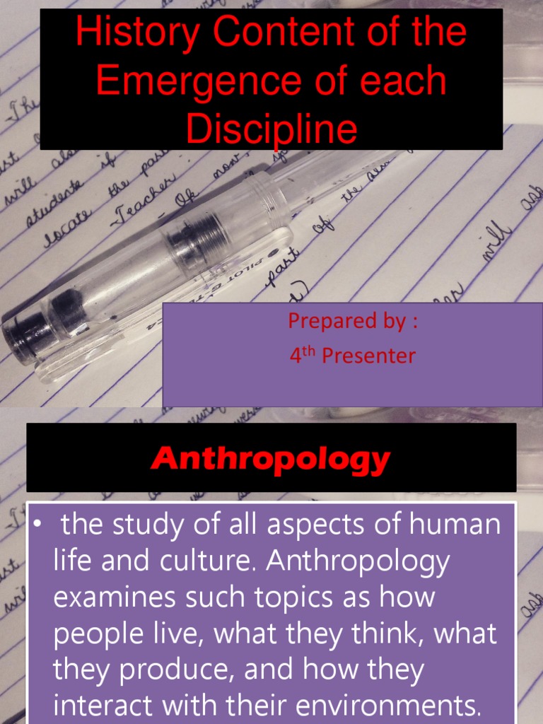 History Content of The Emergence of Each Discipline Download Free PDF