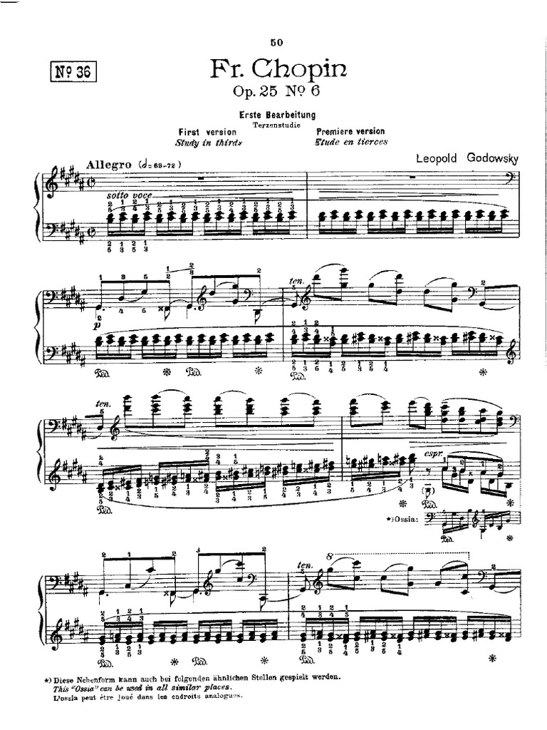 Chopin Godowsky Etude Op.25 No.6 PDF