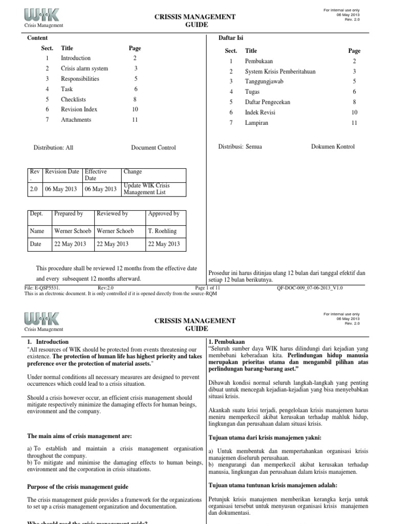 Crisis Management Guide Overview | PDF | Crisis Management | Incident ...