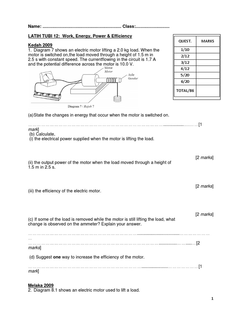 12 Work, Energy&Power Download Free PDF Kilowatt Hour