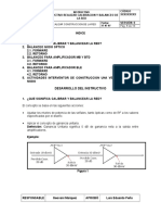 Realizar Calibracion y Balanceo de La Red