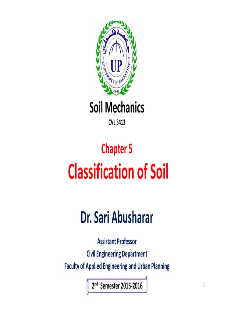 04 Chapter 5 - Classification of Soil | PDF | Silt | Soil Mechanics