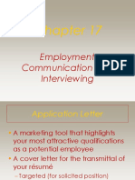 Employment Communication and Interviewing