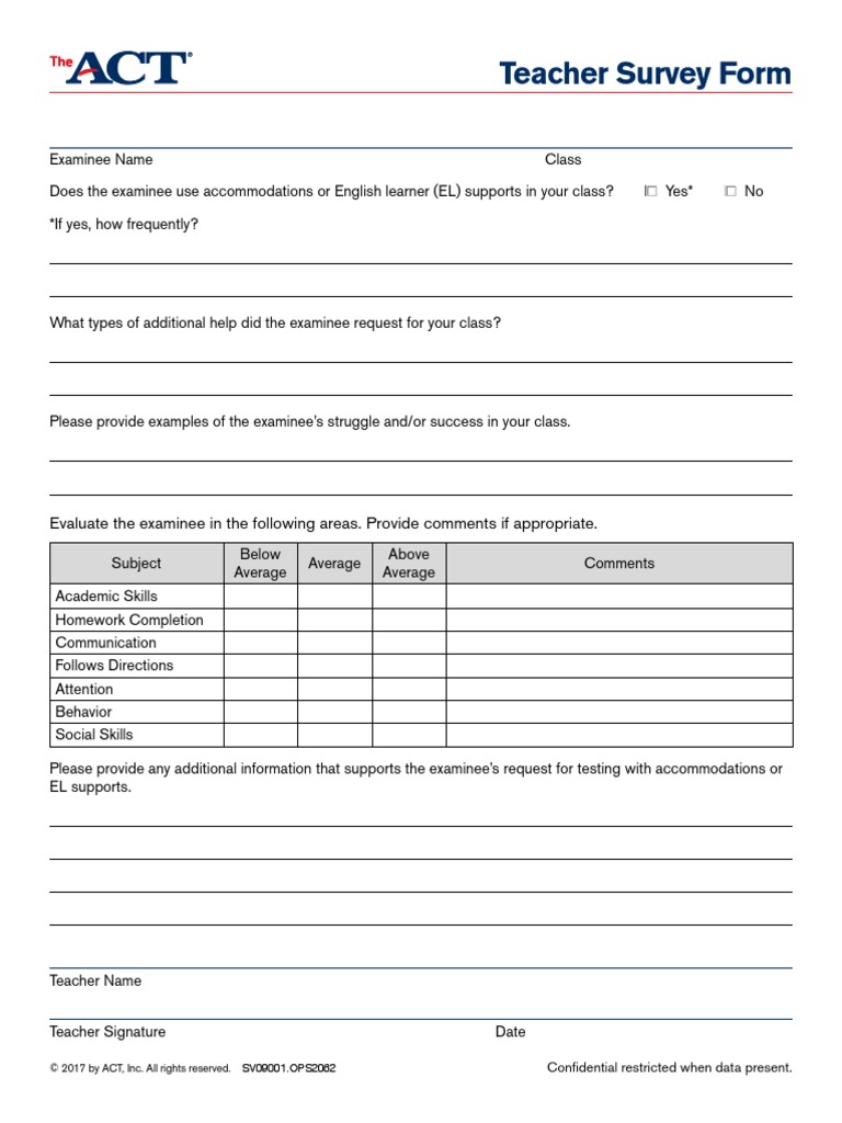 Teacher Survey Form | PDF | Career & Growth | Language Arts & Discipline