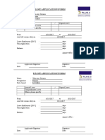 Leave Application Form Template