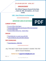 Current Affairs Quiz PDF - April 2017