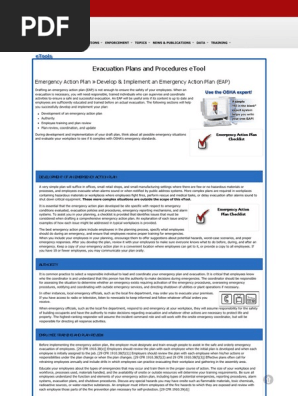 Evacuation Plans and Procedures ETool _ Emergency Action Plan - Develop & Implement an Emergency Action Plan (EAP) _ Occupational Safety and Health Administration