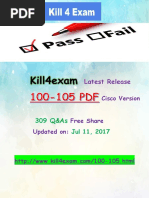 New Kill4exam 100-105 PDF - Cisco Interconnecting Cisco Networking Devices Part 1 (ICND1 v3.0)