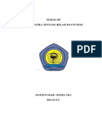 Makalah Matematika Relasi Dan Fungsi