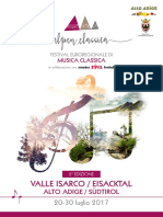 Opuscolo seconda edizione Alpenclassica Festival a Bressanone ed in Valle d'Isarco