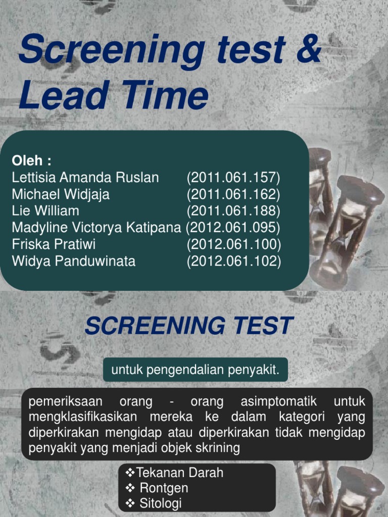Skrining Penyakit: Tes & Bias Waktu | PDF