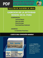Ejercicio de La Actividad Minera