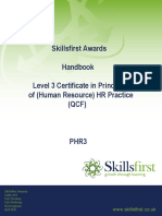 Level 3 Certificate in Principles of HR Practice QCF PHR3