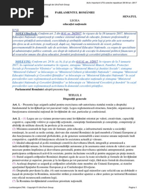 Legea Educatiei Actualizata Ianuarie 2017