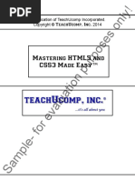 Mastering HTML5 CSS3