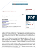 Cambios y Transformaciones en El Ejercicio Del Management