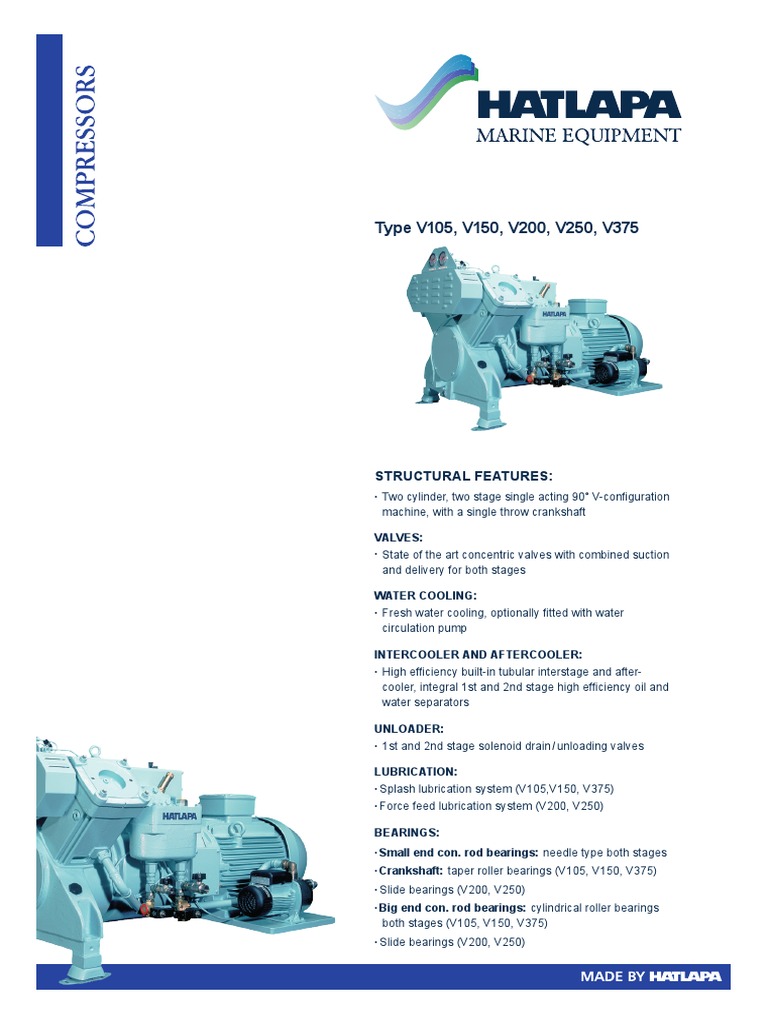 Hatlapa Compressor v Line V105 V150 Bearing (Mechanical) Machines