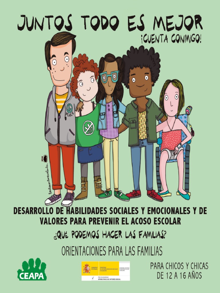 Folleto Familias Habilidades Prevencion Del Acoso Escolar 12 A 16 Ceapa ...