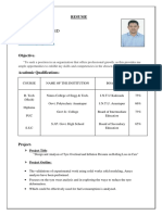 N Jameel Ahamed: Resume