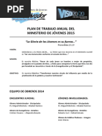 Plan Anual Ministerio de Jóvenes 2015