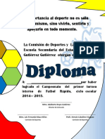 Diploma para Campeonato de Futbol