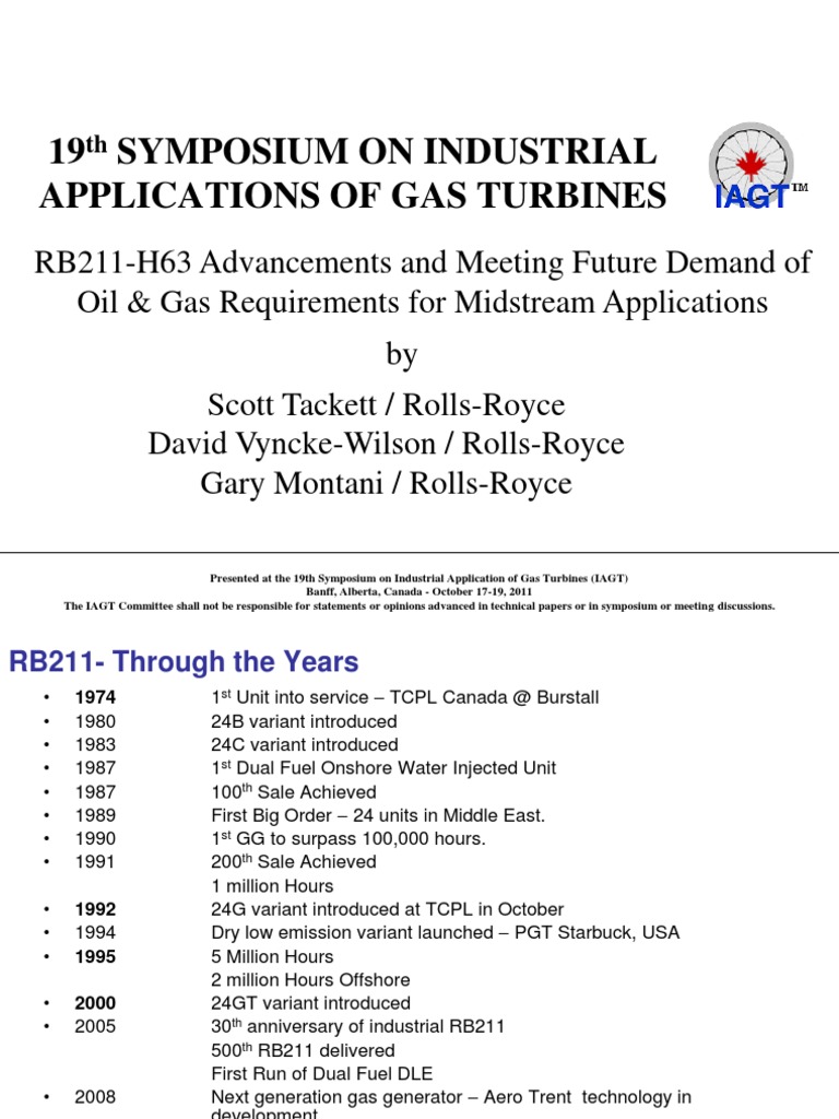 RB211-H63 Gas Turbine Overview | PDF | Gas Turbine | Energy Conversion
