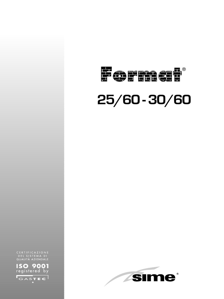 Manual Format - SIME 25 30 60 PDF | PDF | Caldera | Tap (Válvula)