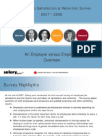 Employee Job Satisfaction & Retention Survey 2007 / 2008: An Employer Versus Employee