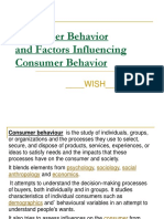 Consumer Behavior and Factors Influencing Consumer Behavior