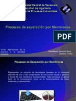 Procesos de Separacion Por Membranas