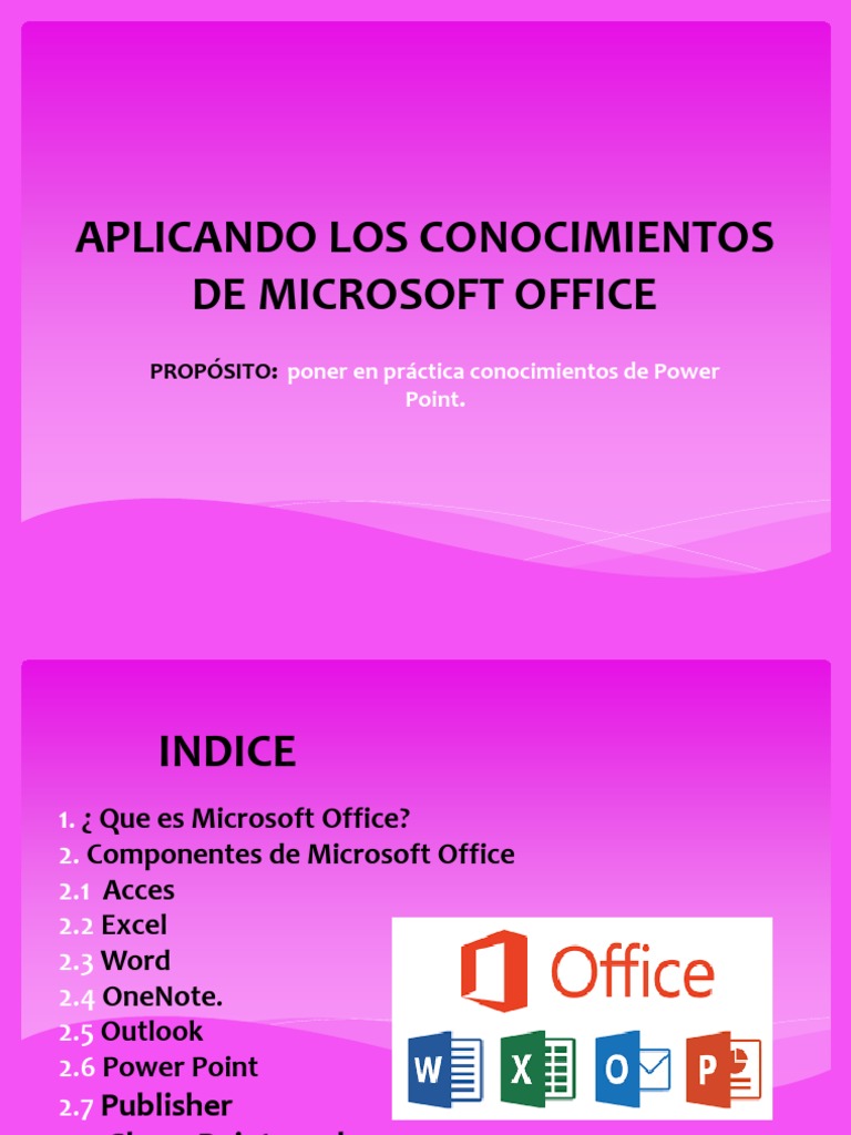 Conocimientos Básicos de Microsoft Office | PDF | Microsoft Office ...