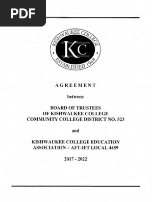 Kcea Agreement 2017-2022 | PDF