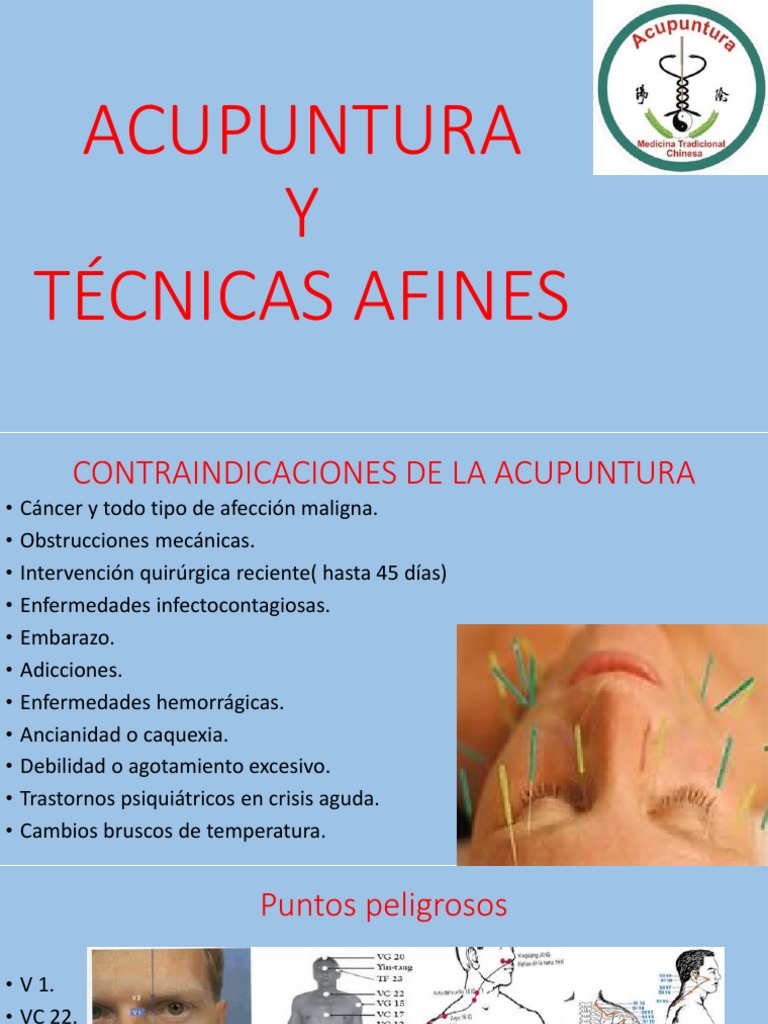CONTRAINDICACIONES ACUPUNTURA