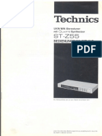 Technics STZ 55 Owners Manual
