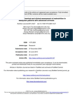 Anthropometric, Biochemical and Clinical Assessment of Malnutrition In