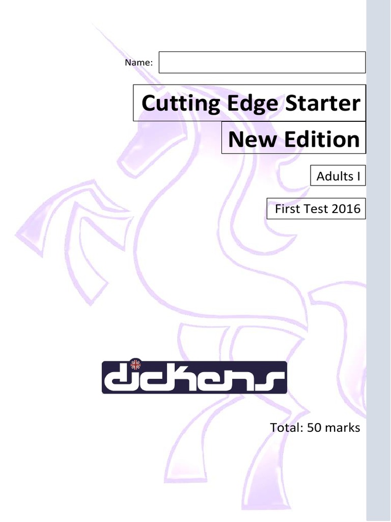 Cutting Edge Starter 1st Tests 2016 Pdf