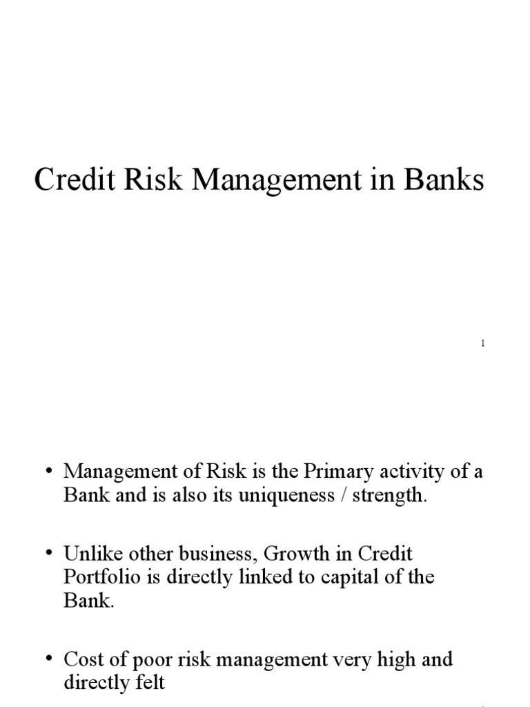 Credit Risk Management in Banks | PDF | Credit Risk | Finance & Money ...
