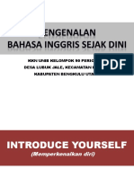 Pertemuan Pertama Bahasa Inggris