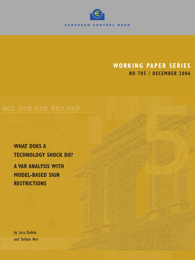 Working Paper Series What Does A Technology Shock Do? A Var Analysis