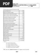 EXERCICIO CUSTOS UN1
