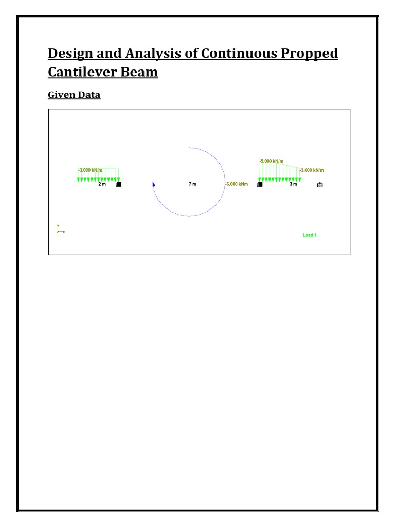 Continuous Propped Cantilever Beam Analysis | PDF | Bending | Solid ...