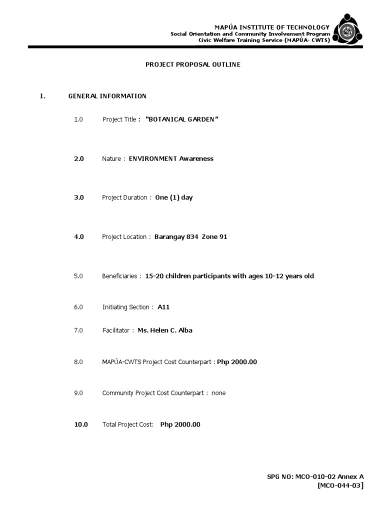 A11 (PPO) Project Proposal PDF Gardens Irrigation