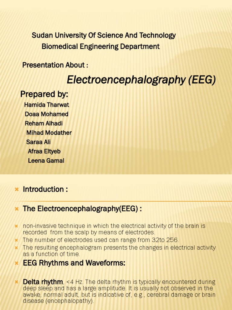 EEG Presentation | PDF | Electroencephalography | Signal Processing