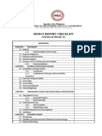 Roads Design Report Checklist