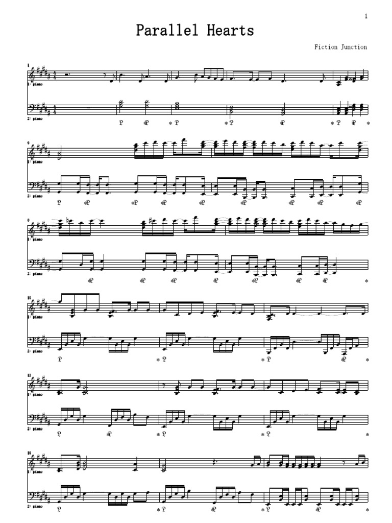 Parallel Hearts Piano Sheets Pdf