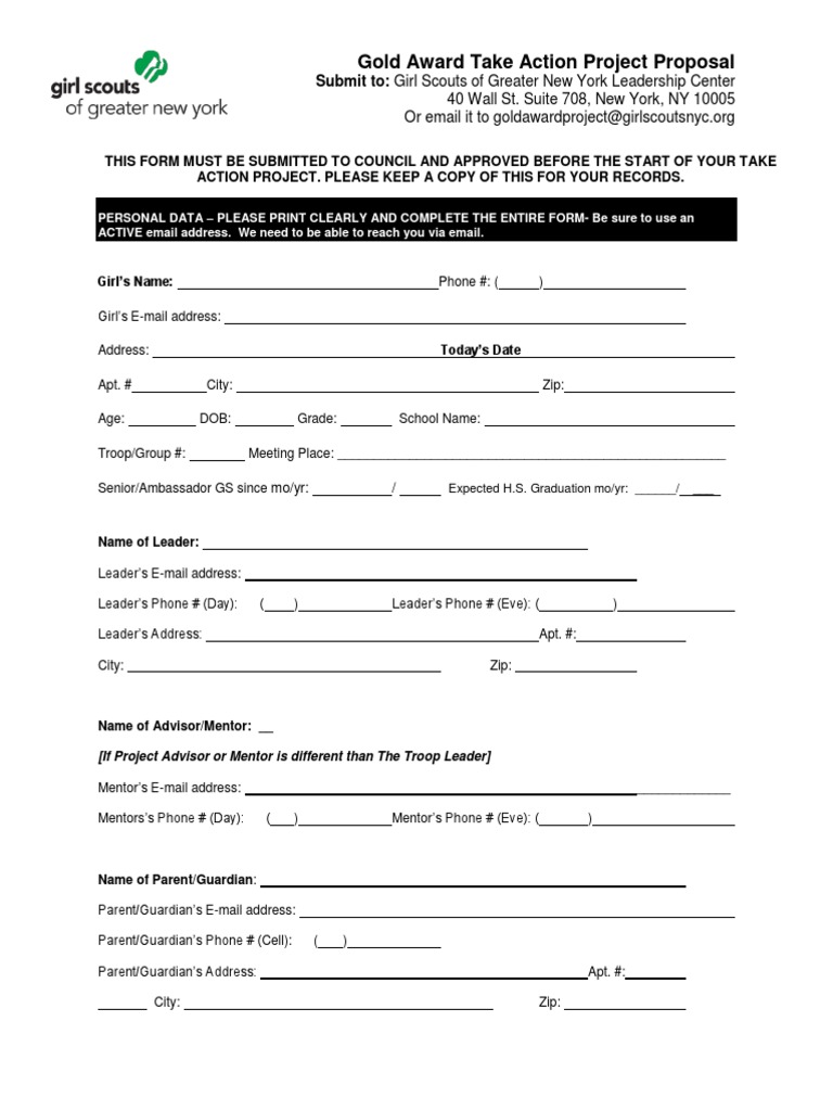 Gold Award Proposal 20161 PDF Community Leadership